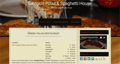 Desktop Screenshot of giorgiospizzaandpasta.com